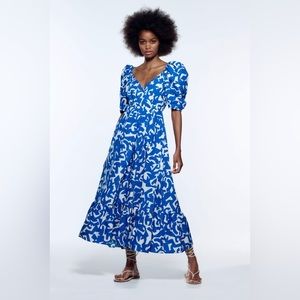 Zara -Printed Poplin Dress